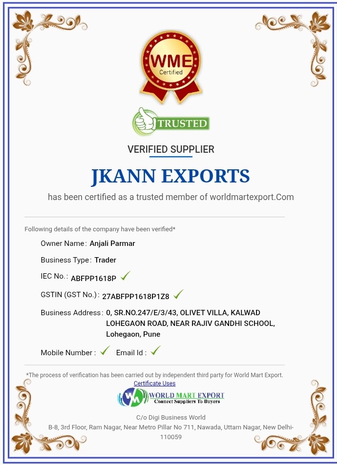 Worldmartexport Certificate